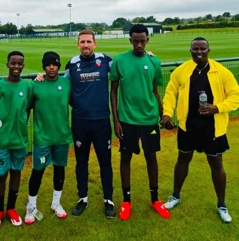 ISA athletes and coaches on professional training grounds in Manchester
