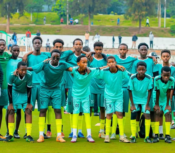 Inspire Stars Academy youth team lined up before a match