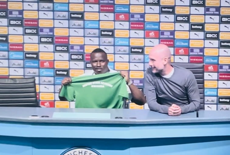 Inspire Stars Academy representatives at Manchester City