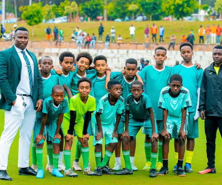 ISA youth team with academy leadership on competition day