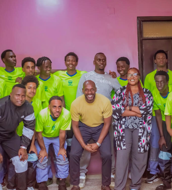 Inspire Stars Academy athletes with coaches and staff